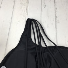 Black Bandage One Shoulder Swimsuit