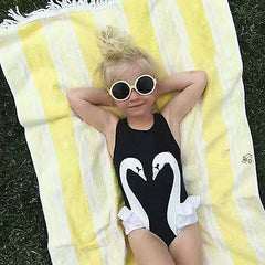 Kids Swimwear Swan Print