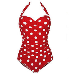 Polka Dot Swimsuit Halter