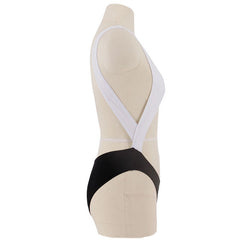 Backless White Black Pool Bathing