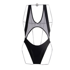 Backless White Black Pool Bathing